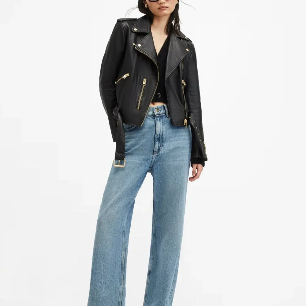 Balfern Leather Biker Jacket - Picture 3 of 7